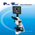 Microscópio fluorescente de tela digital LCD com software